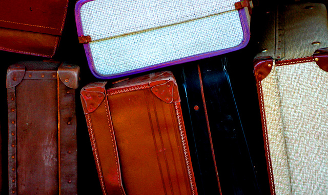 Suitcases at dereham station. Photo: Les haines