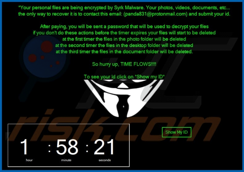 syrk ransomware screen shot